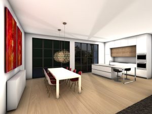 3d impressie interieur ontwerp verbouwing